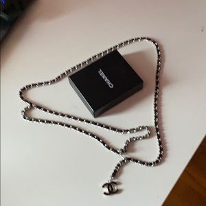 Chanel chain and leather belt